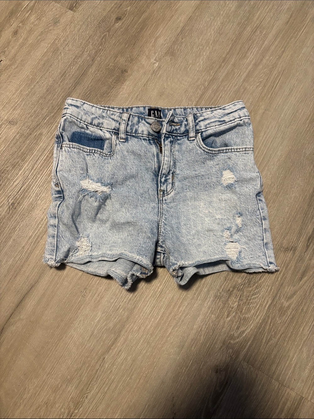 GAP Distressed Light Blue Denim Cutoff Shorts